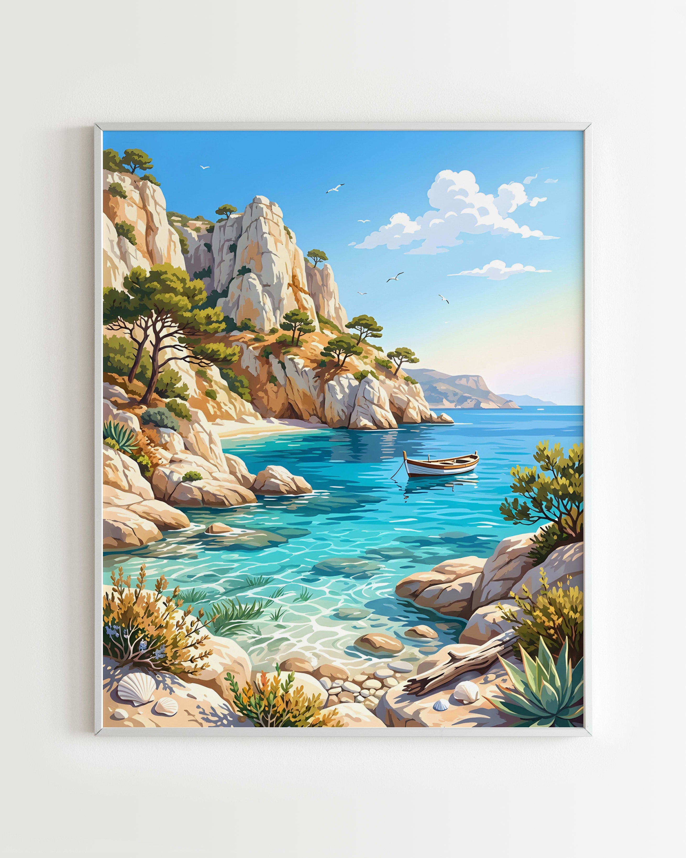 Kit Peinture par Numéros Nature - Crique Turquoise Ensoleillée