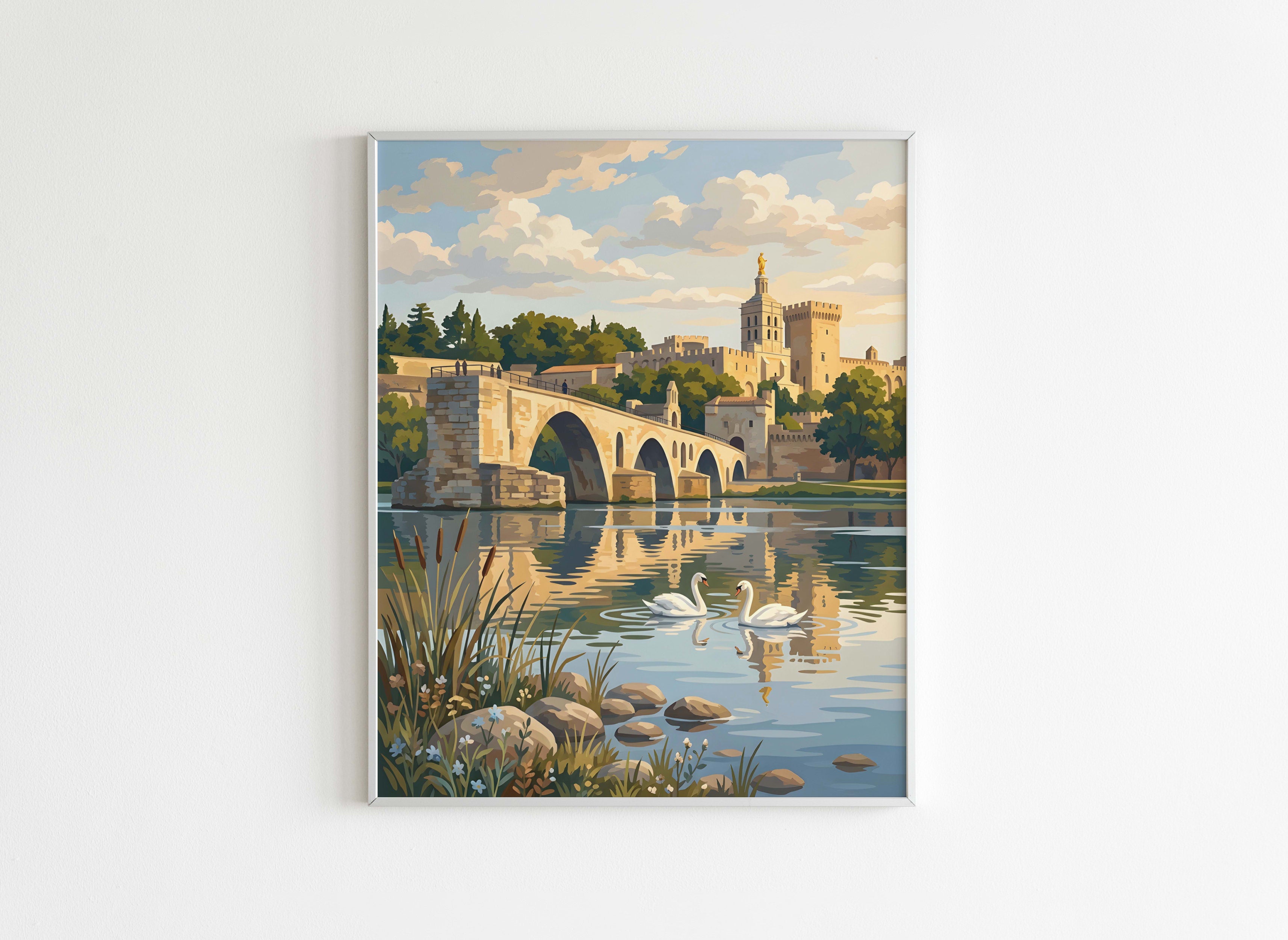 Peinture par Numéros Villes - Pont d'Avignon - Après