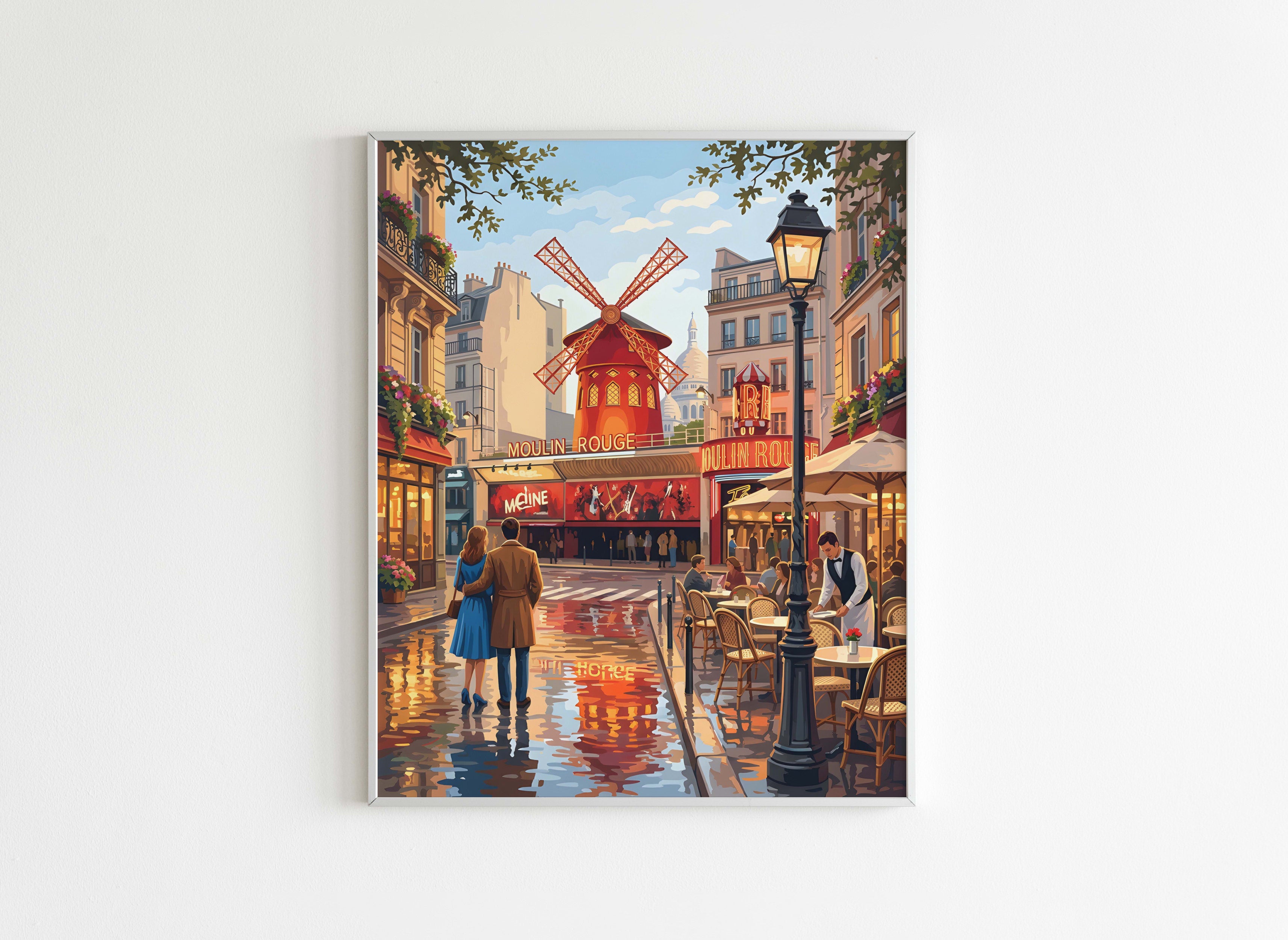 Peinture par Numéros Villes - Moulin Rouge Paris - Après