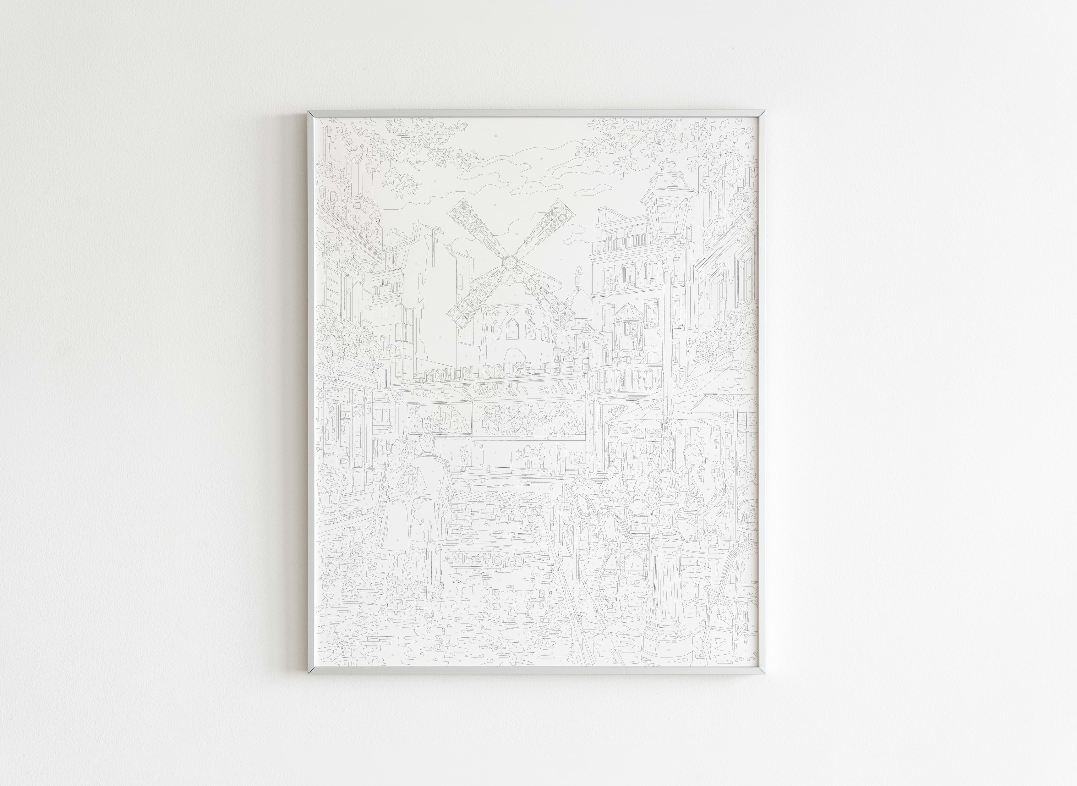 Peinture par Numéros Villes - Moulin Rouge Paris - Avant