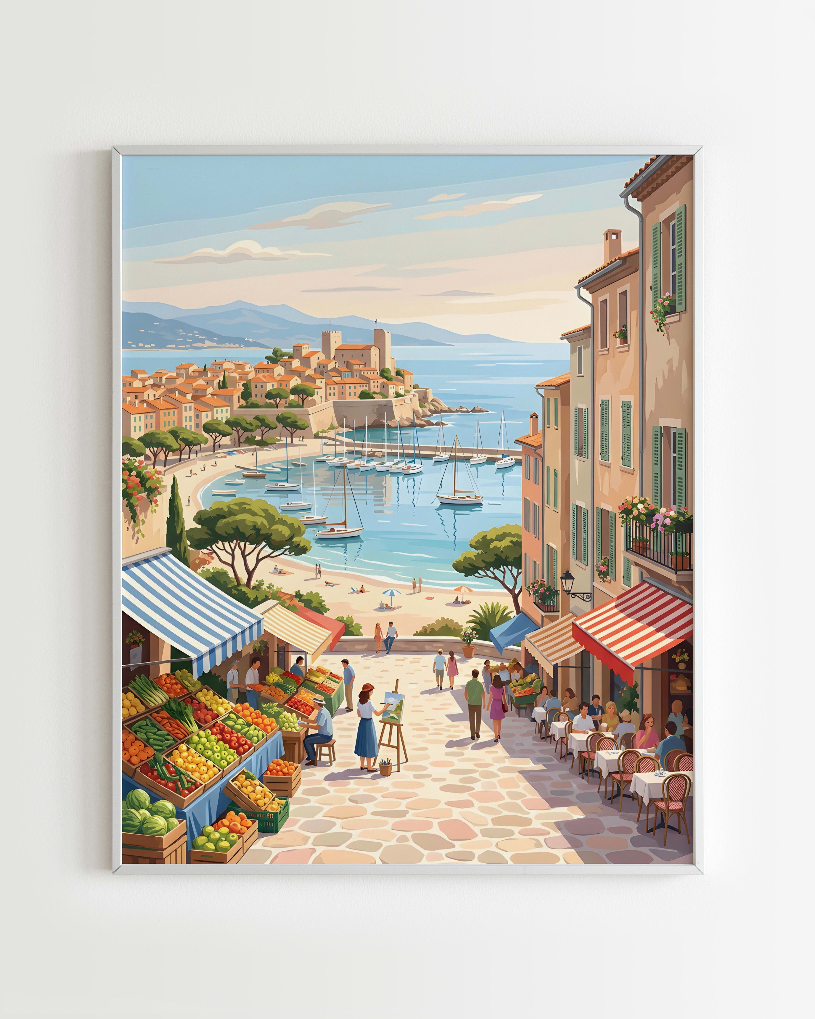 Kit Peinture par Numéros Villes - Marché d’Antibes