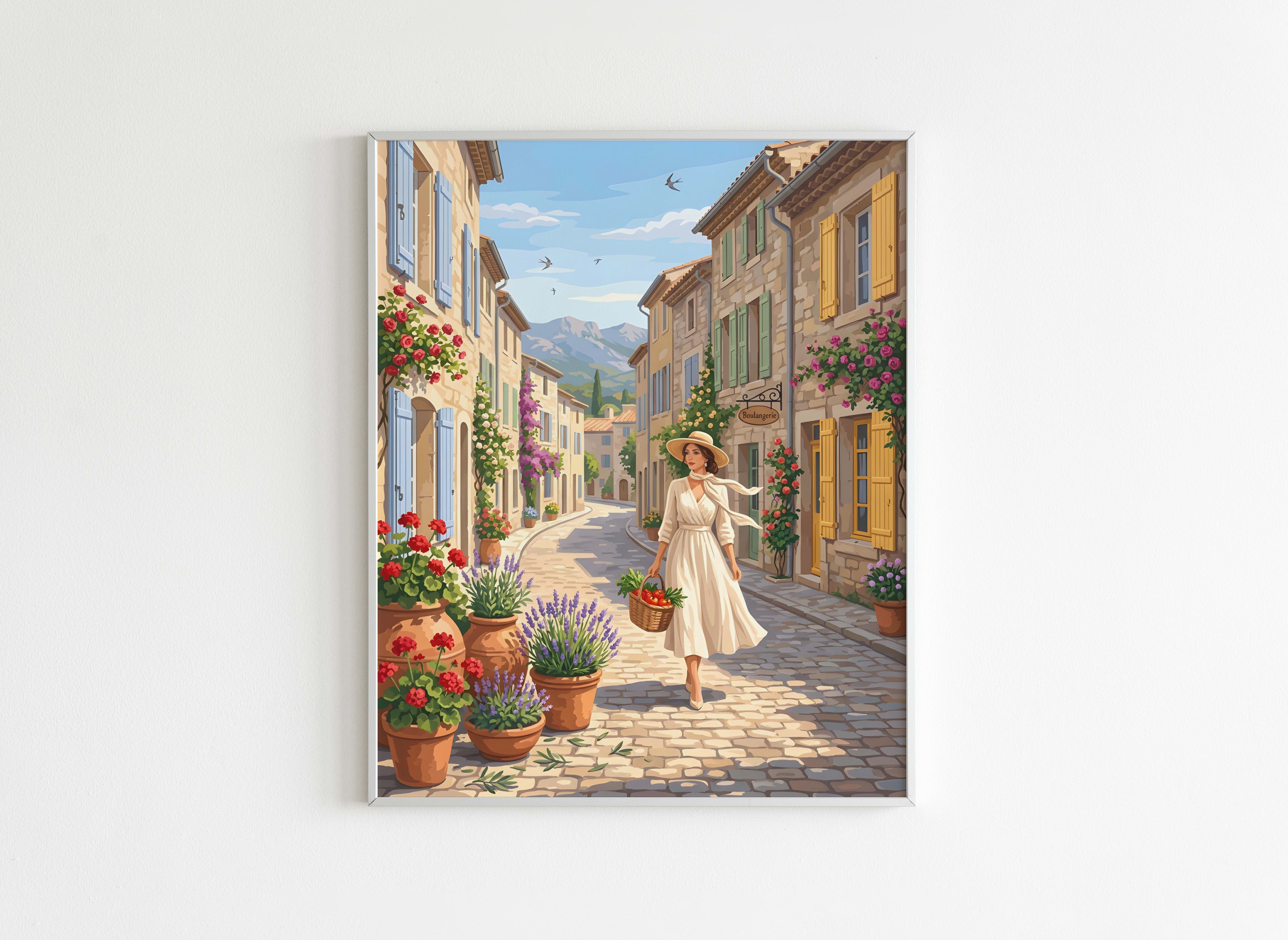 Peinture par Numéros Villes - Rue de Saint Rémy de Provence - Après