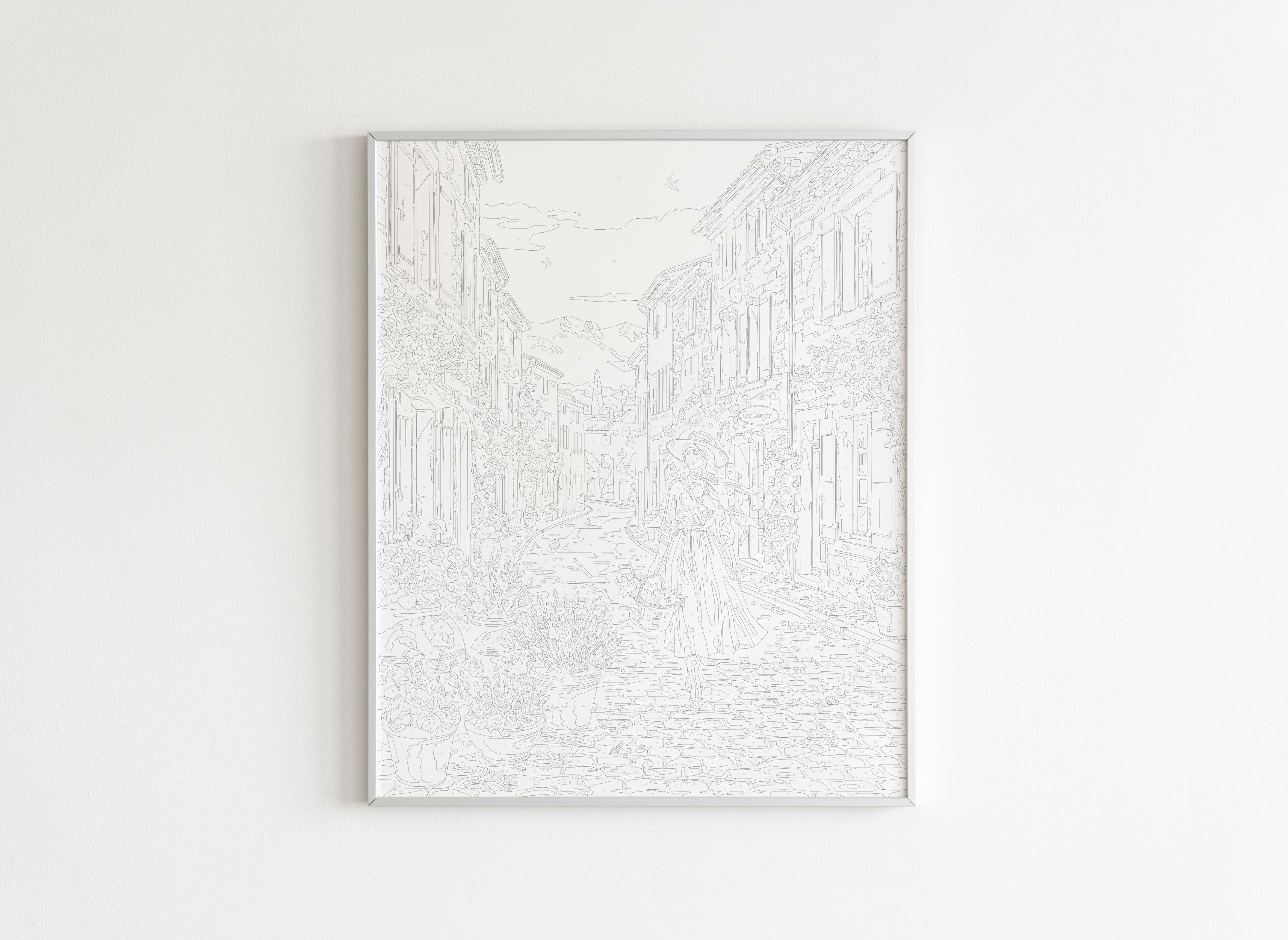Peinture par Numéros Villes - Rue de Saint Rémy de Provence - Avant
