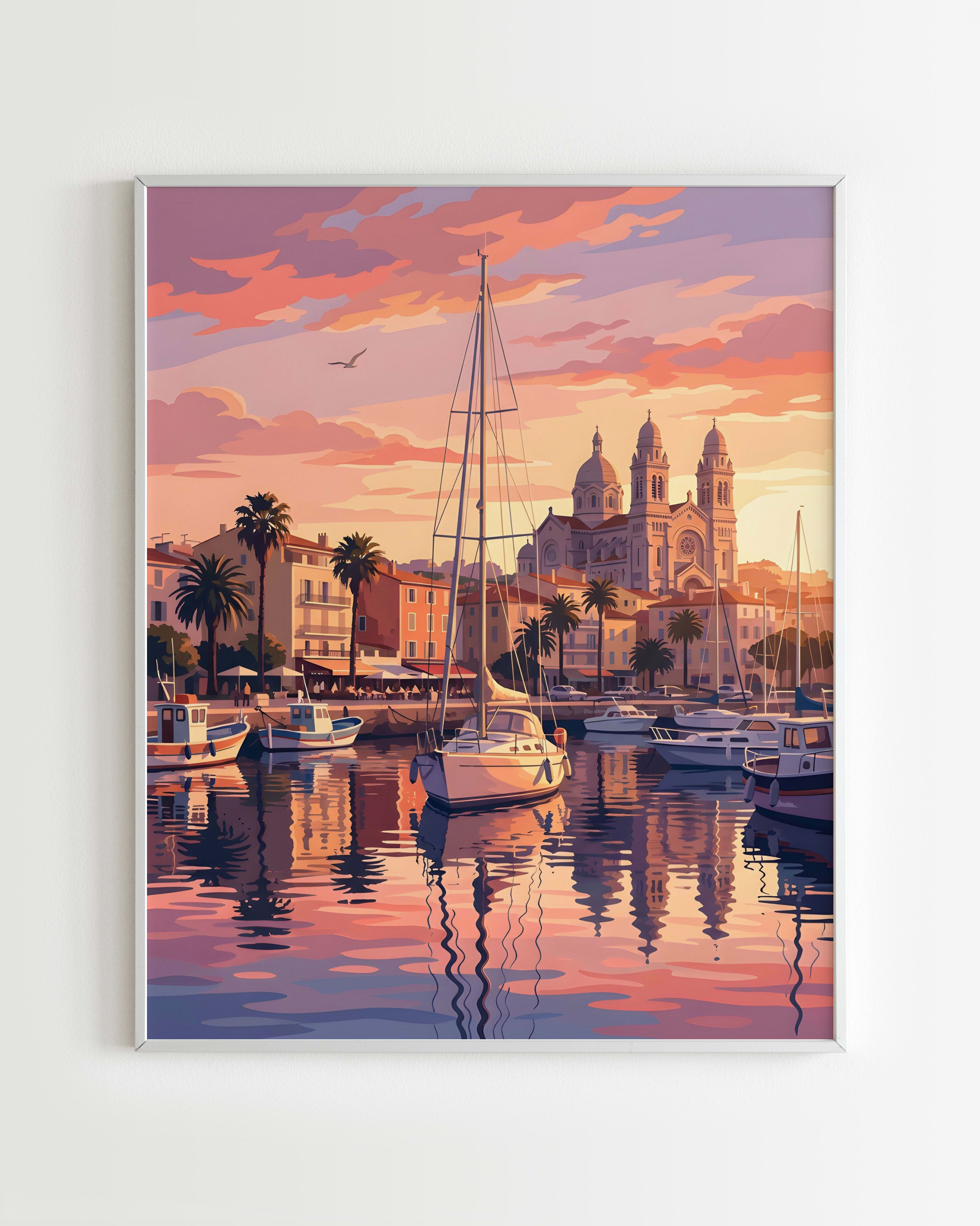 Kit Peinture par Numéros Villes - Port de Saint Raphaël