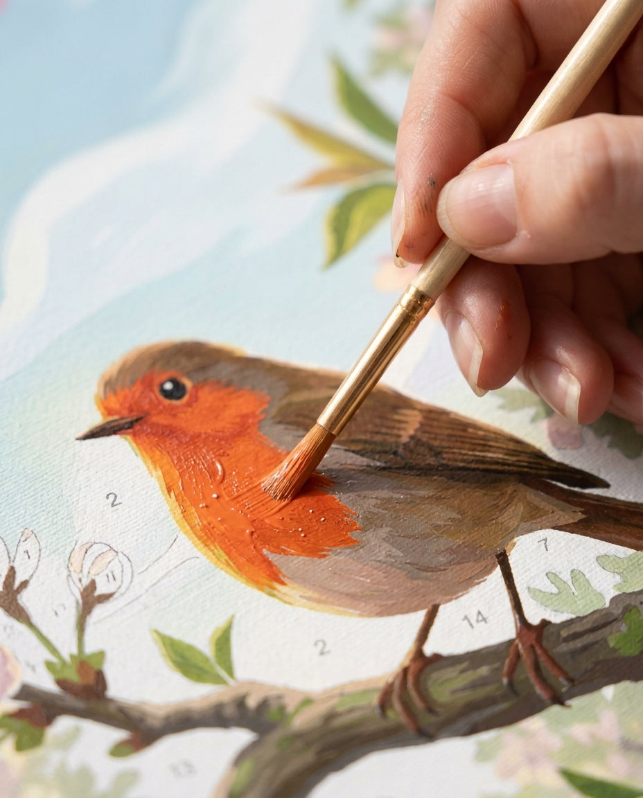 Peinture acrylique couvrante sur une toile de Peinture par Numéros Monalulu