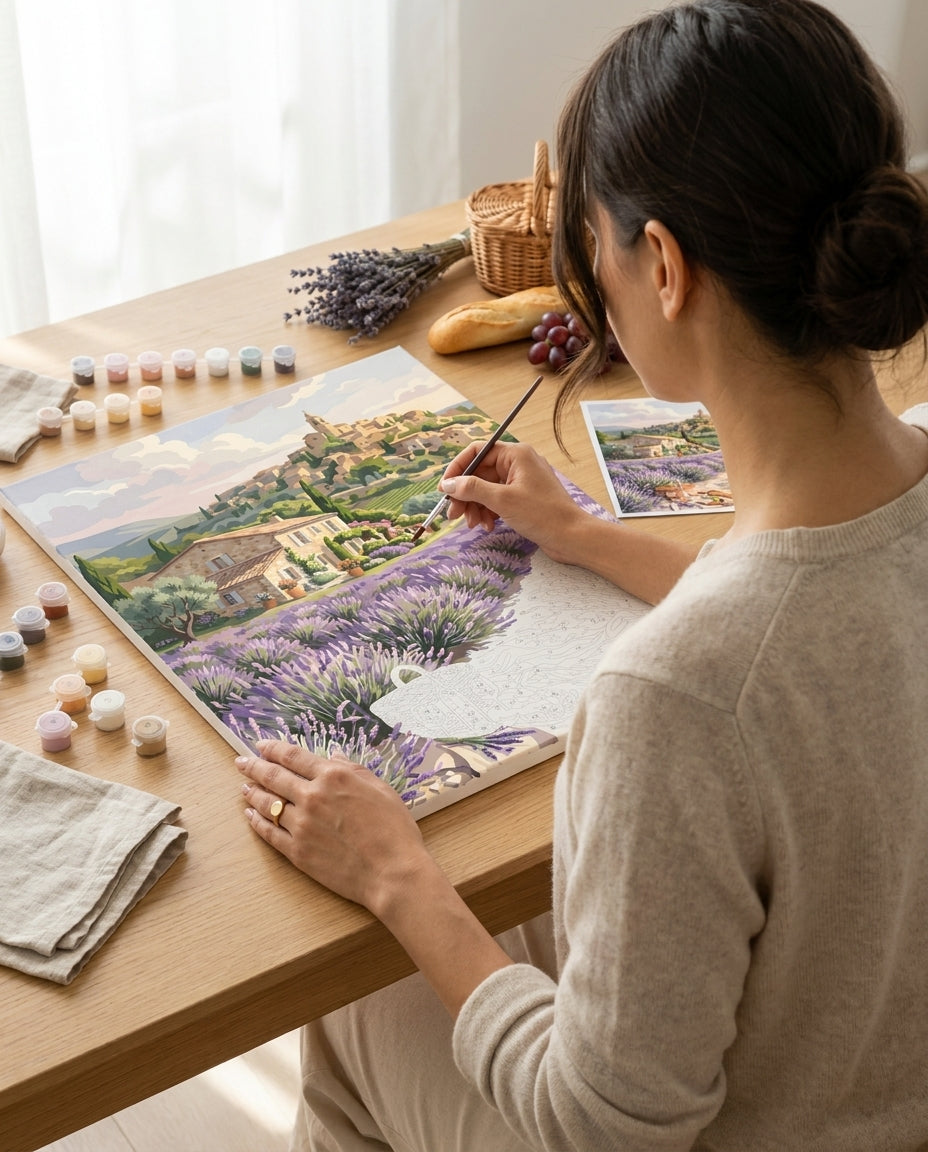 Adulte qui peint la peinture par Numéros Pique Nique Provençal Monalulu