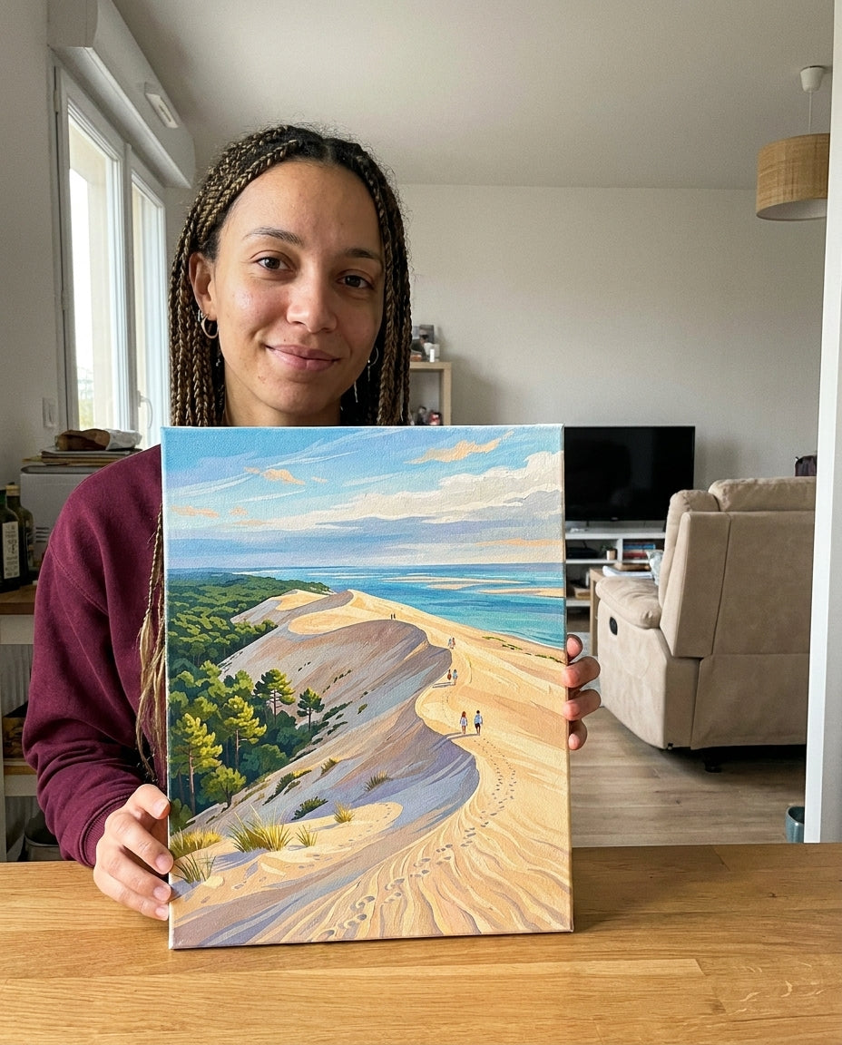 Avis d'une cliente Monalulu qui a peint la peinture par Numéros Dune du Pilat