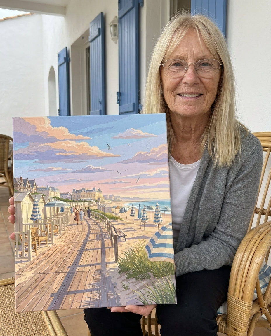 Avis d'une cliente Monalulu qui a peint la peinture par Numéros Planches de Deauville