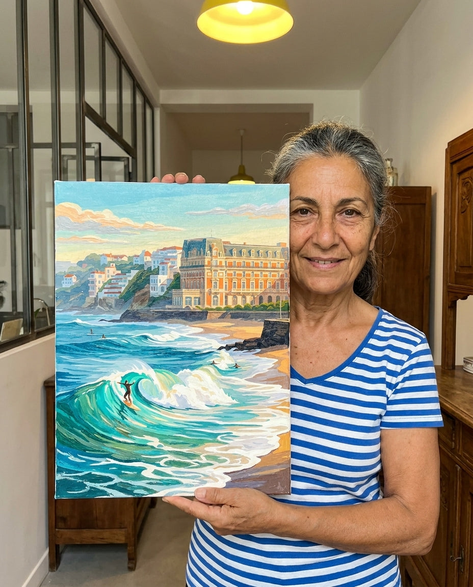 Avis d'une cliente Monalulu qui a peint la peinture par Numéros Surf à Biarritz