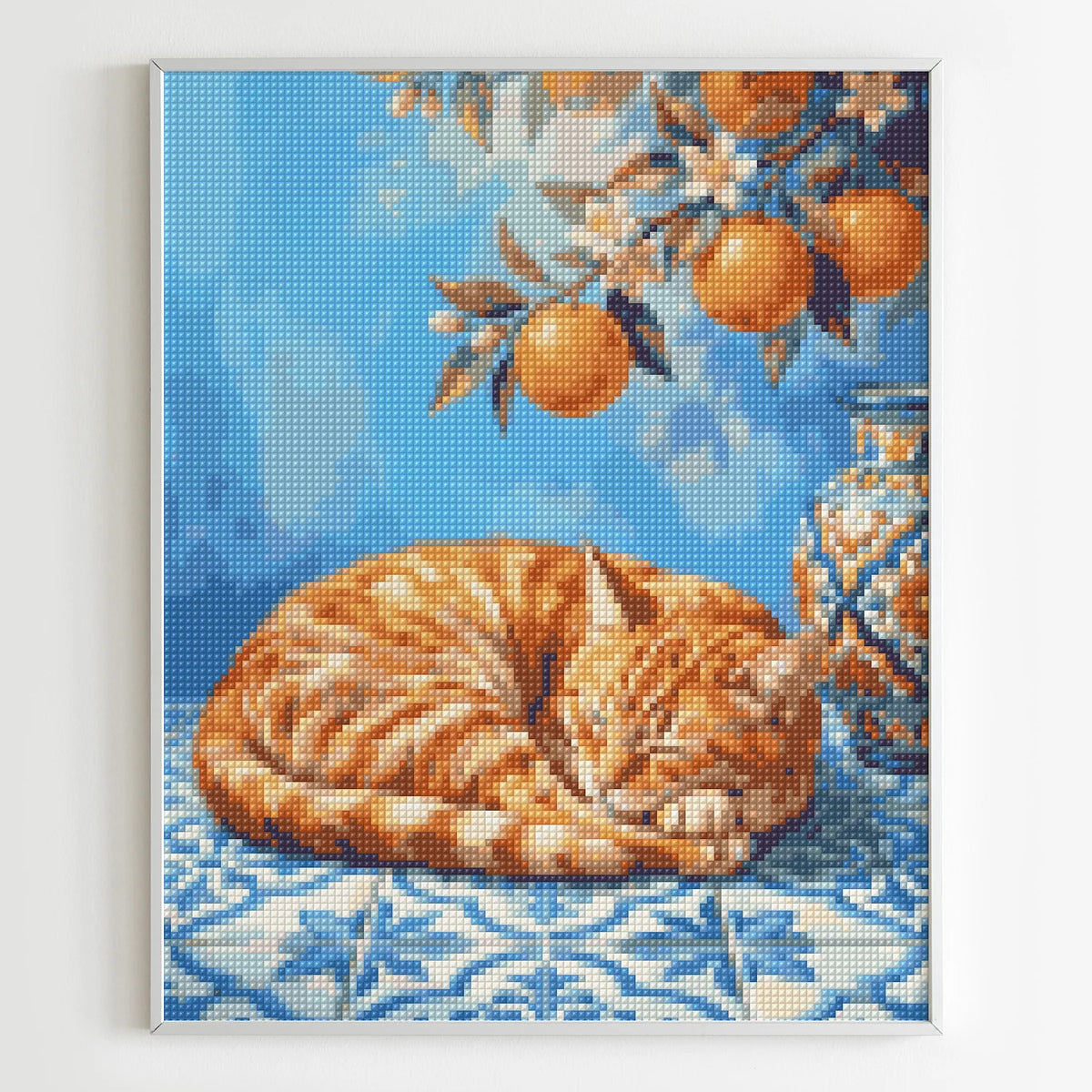 Diamond Painting Animaux - Chat Roux aux Oranges