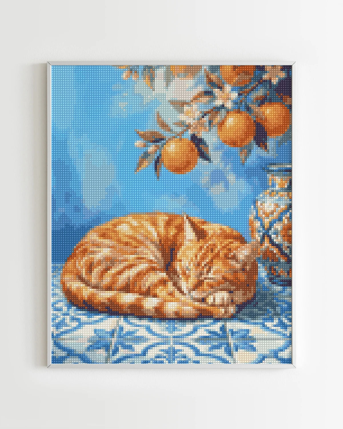 Diamond Painting Animaux - Chat Roux aux Oranges