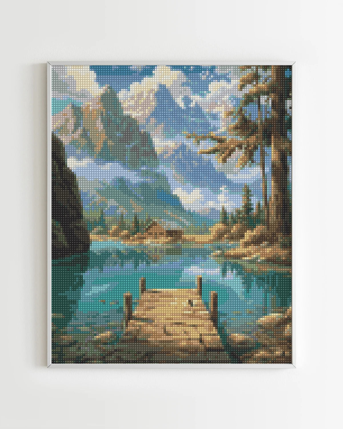Diamond Painting Nature - Refuge au Lac de Montagne