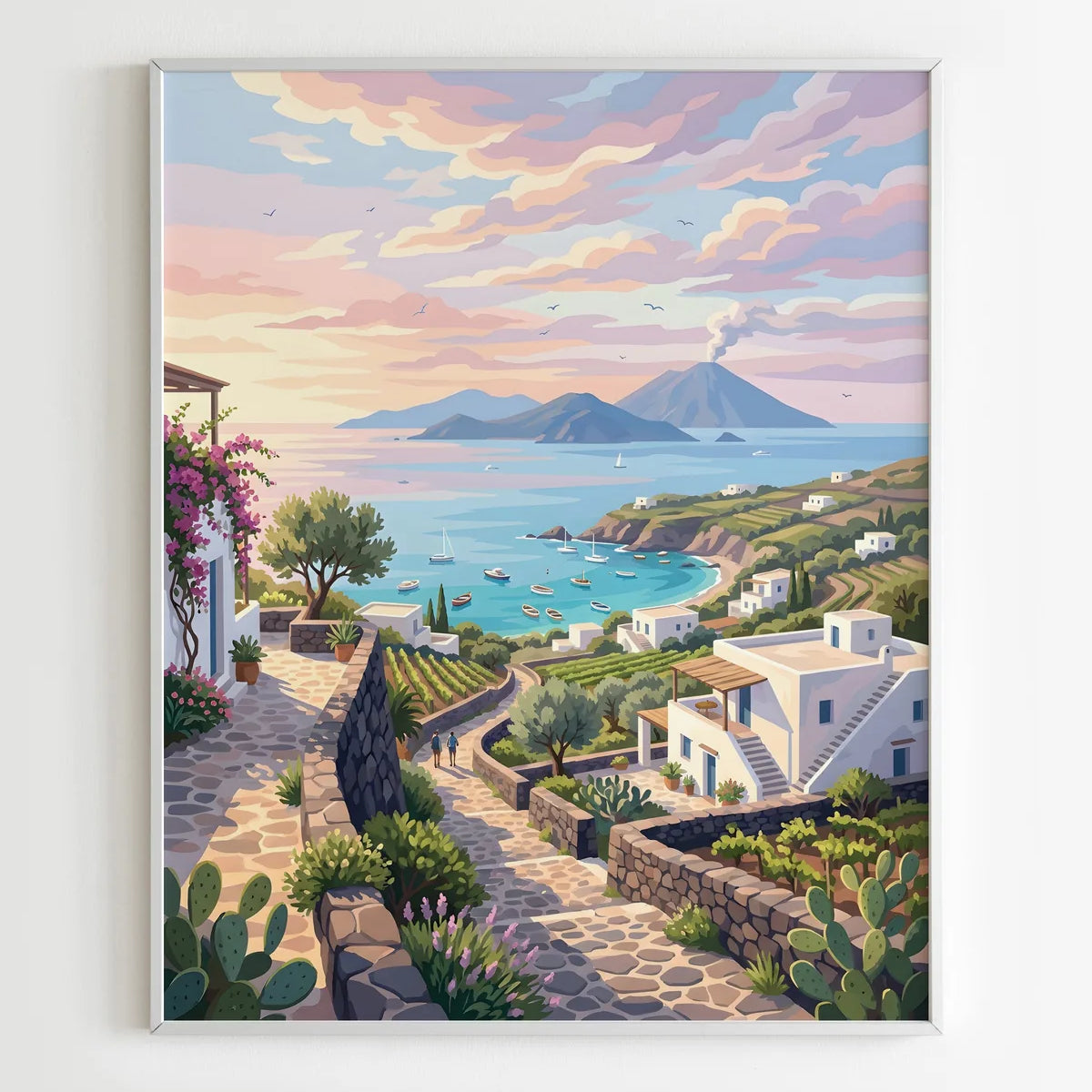 Kit Peinture par Numéros Nature - Les Îles Éoliennes Siciliennes
