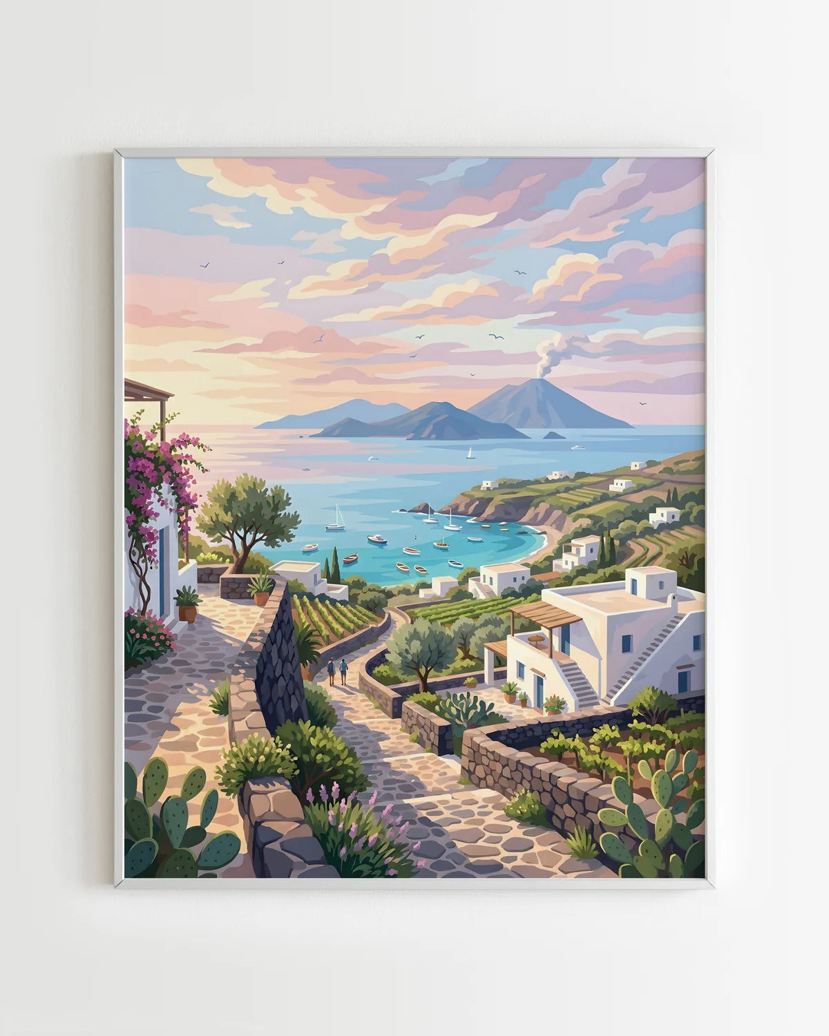 Kit Peinture par Numéros Nature - Les Îles Éoliennes Siciliennes