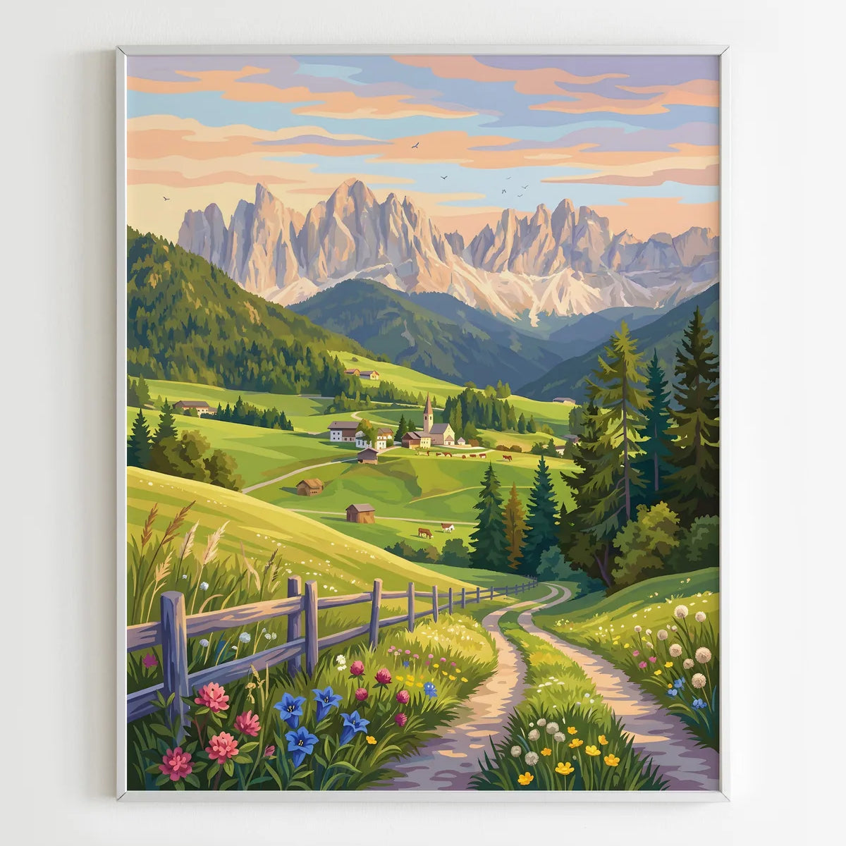 Kit Peinture par Numéros Nature - Val di Funes