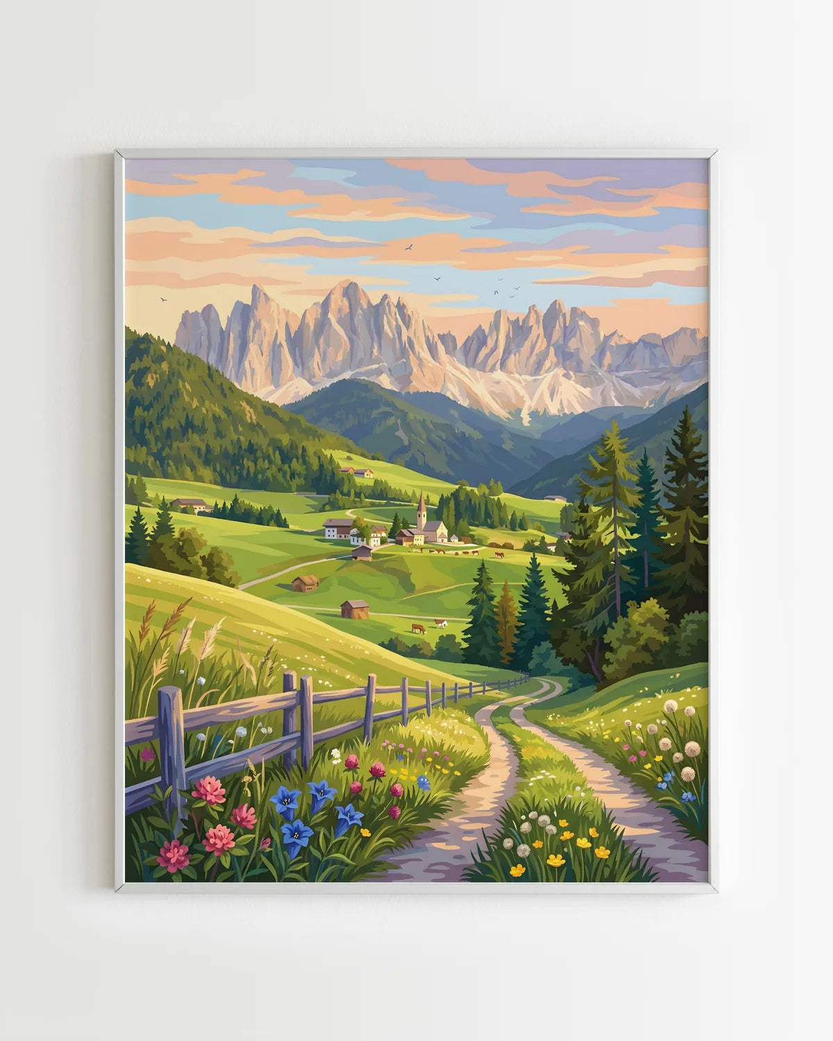Kit Peinture par Numéros Nature - Val di Funes