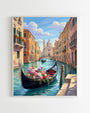 Kit Peinture par Numéros Villes - Gondole fleurie à Venise