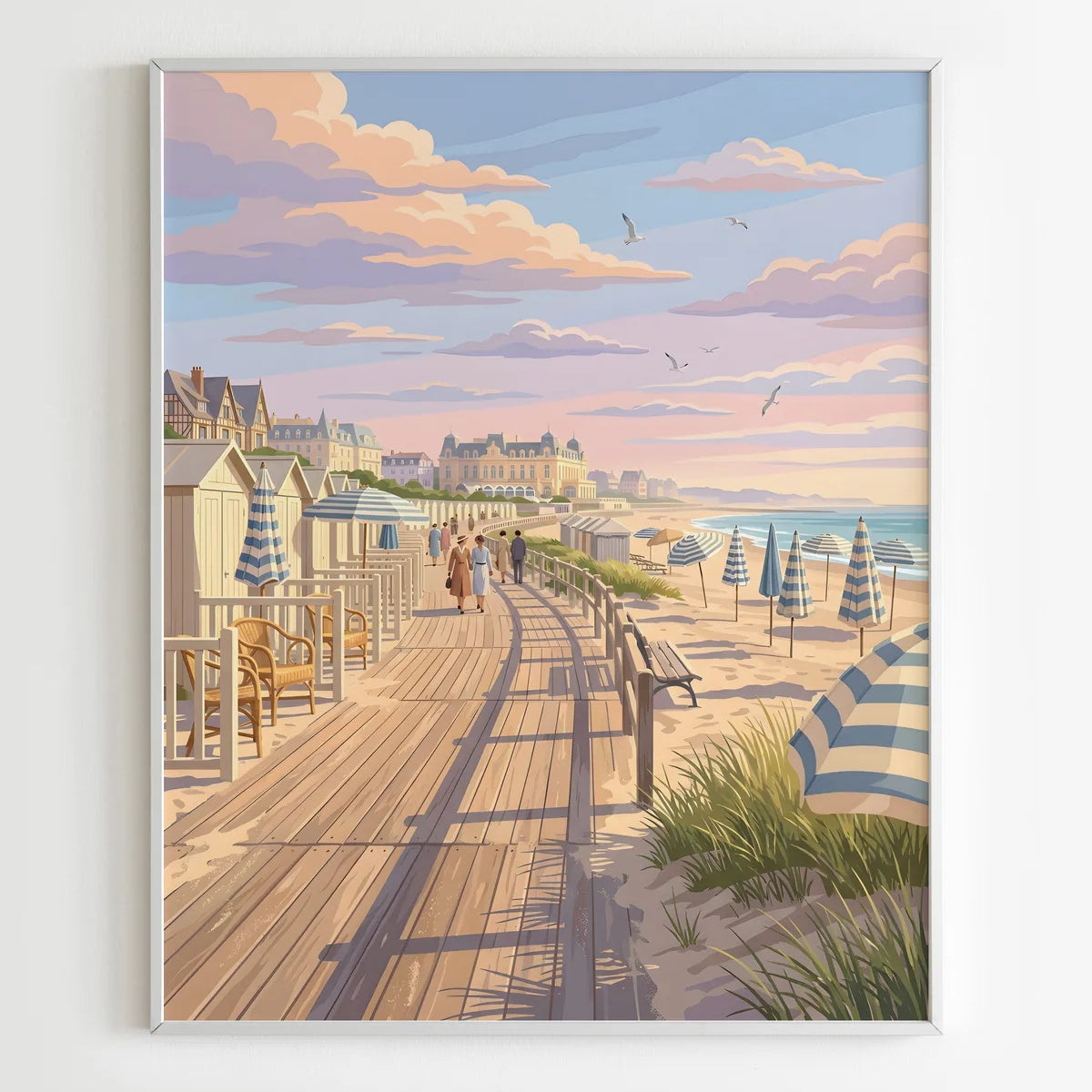 Kit Peinture par Numéros Villes - Promenade à Deauville