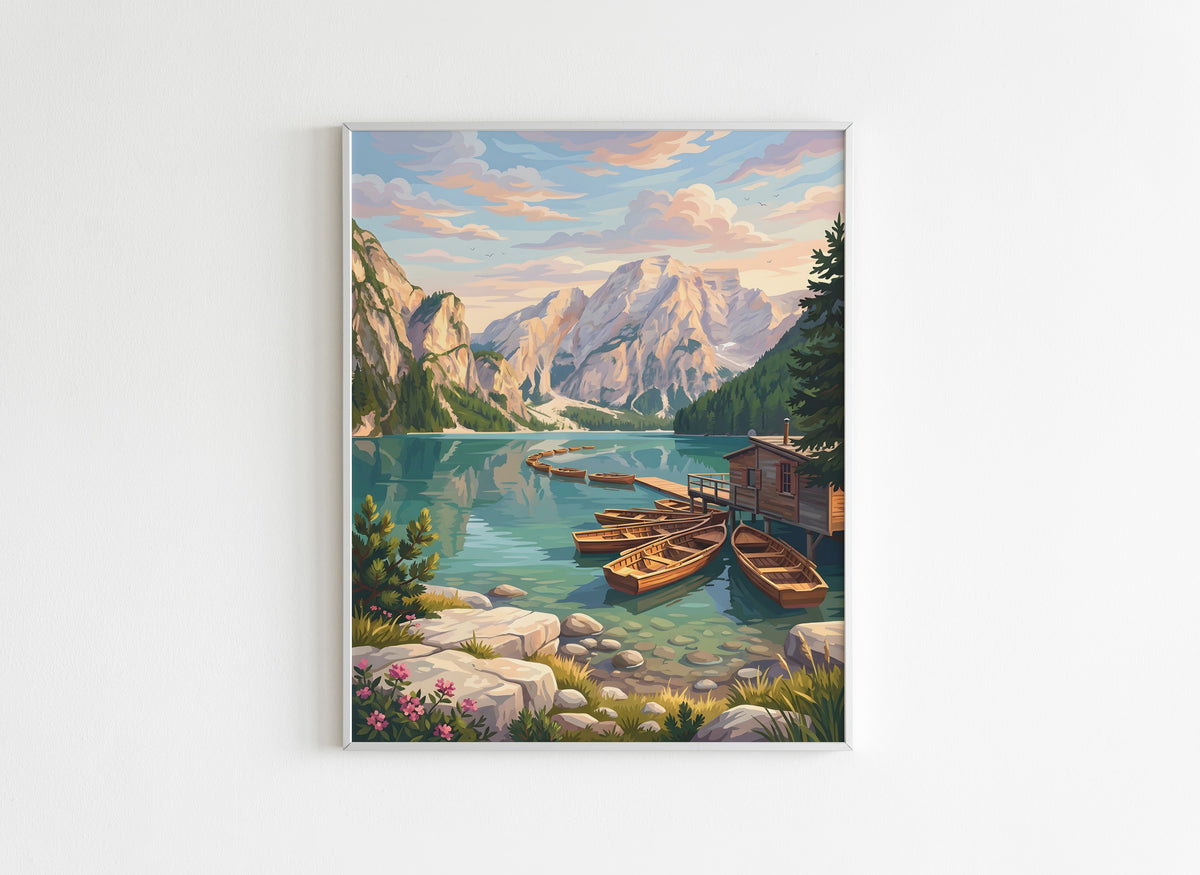 Peinture par Numéros Nature - Lac des Dolomites - Après