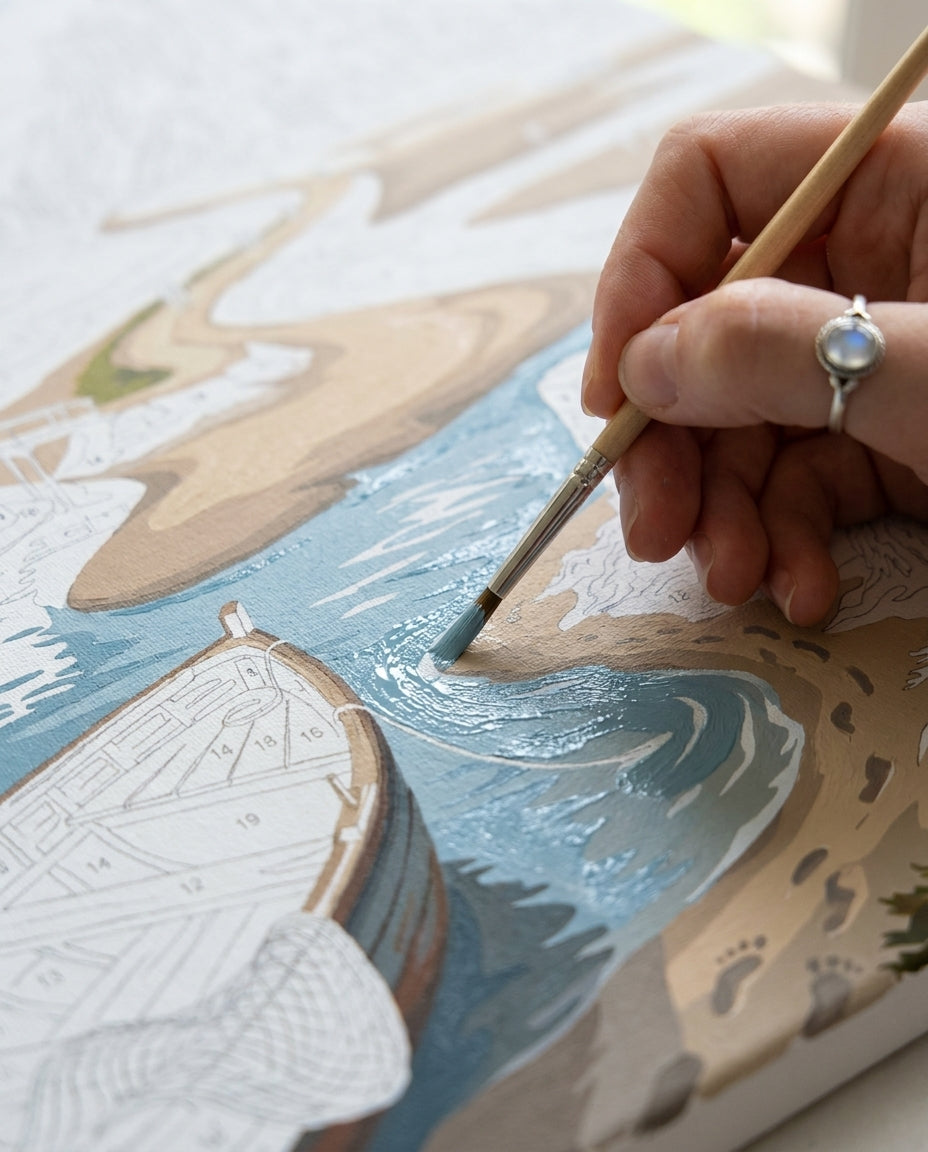 Personne qui peint une Peinture Numeros Mont Saint-Michel