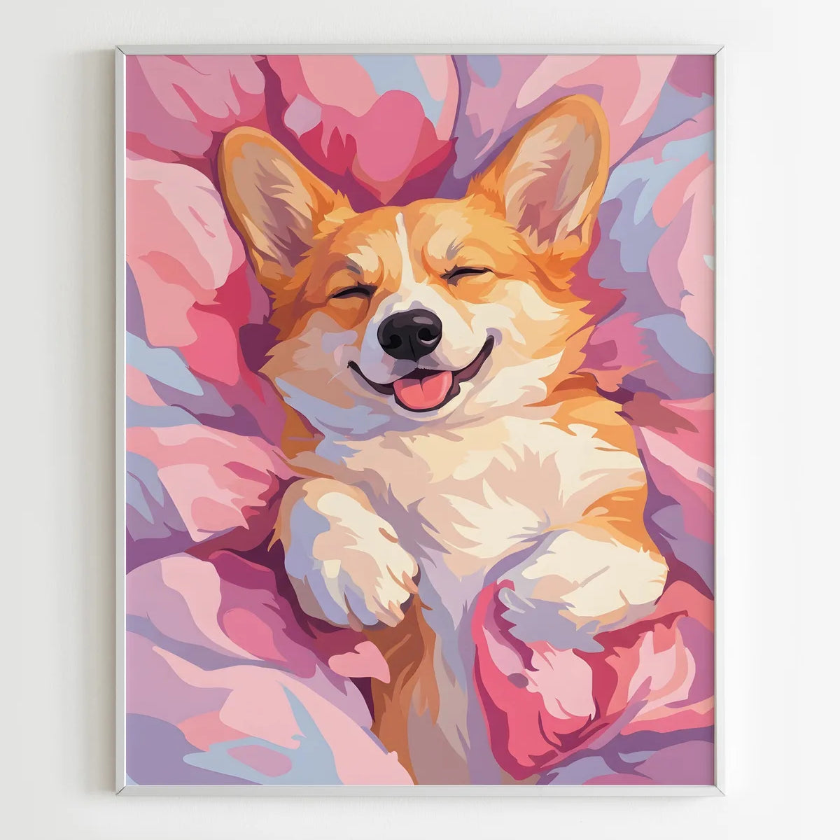 Peinture par Numéros Animaux - Corgi en Cocon