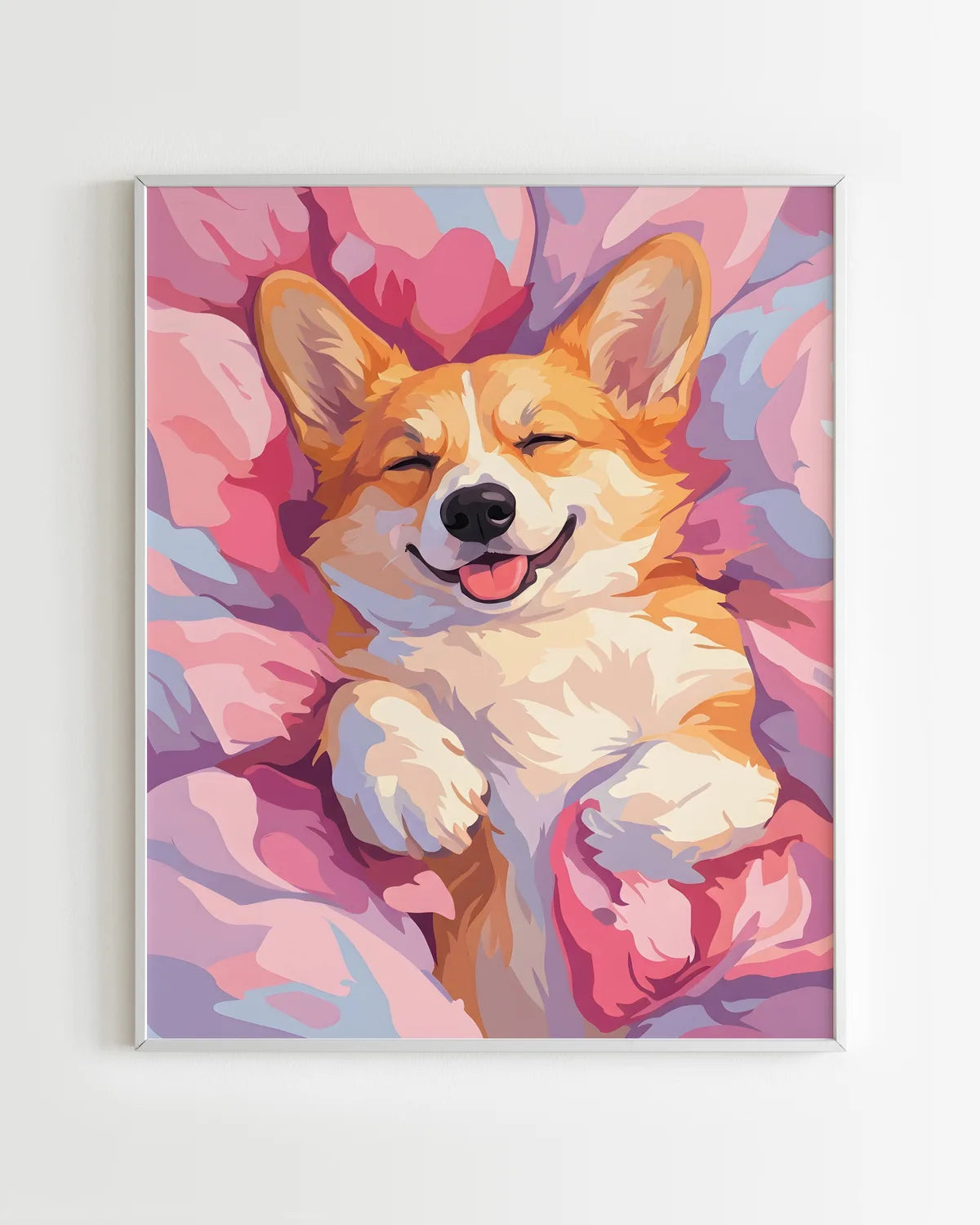 Peinture par Numéros Animaux - Corgi en Cocon