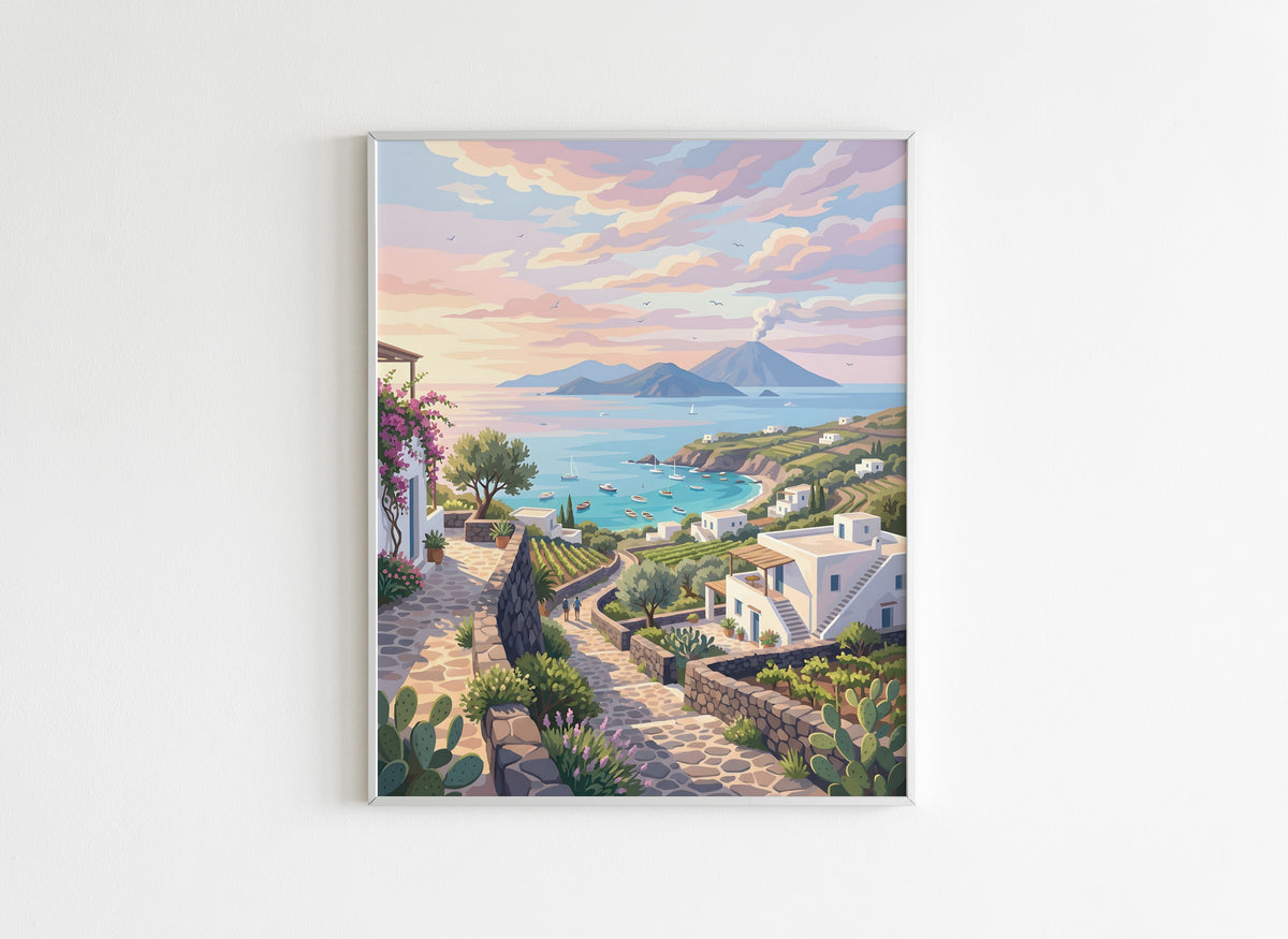 Peinture par Numéros Nature - Les Îles Éoliennes Siciliennes - Après