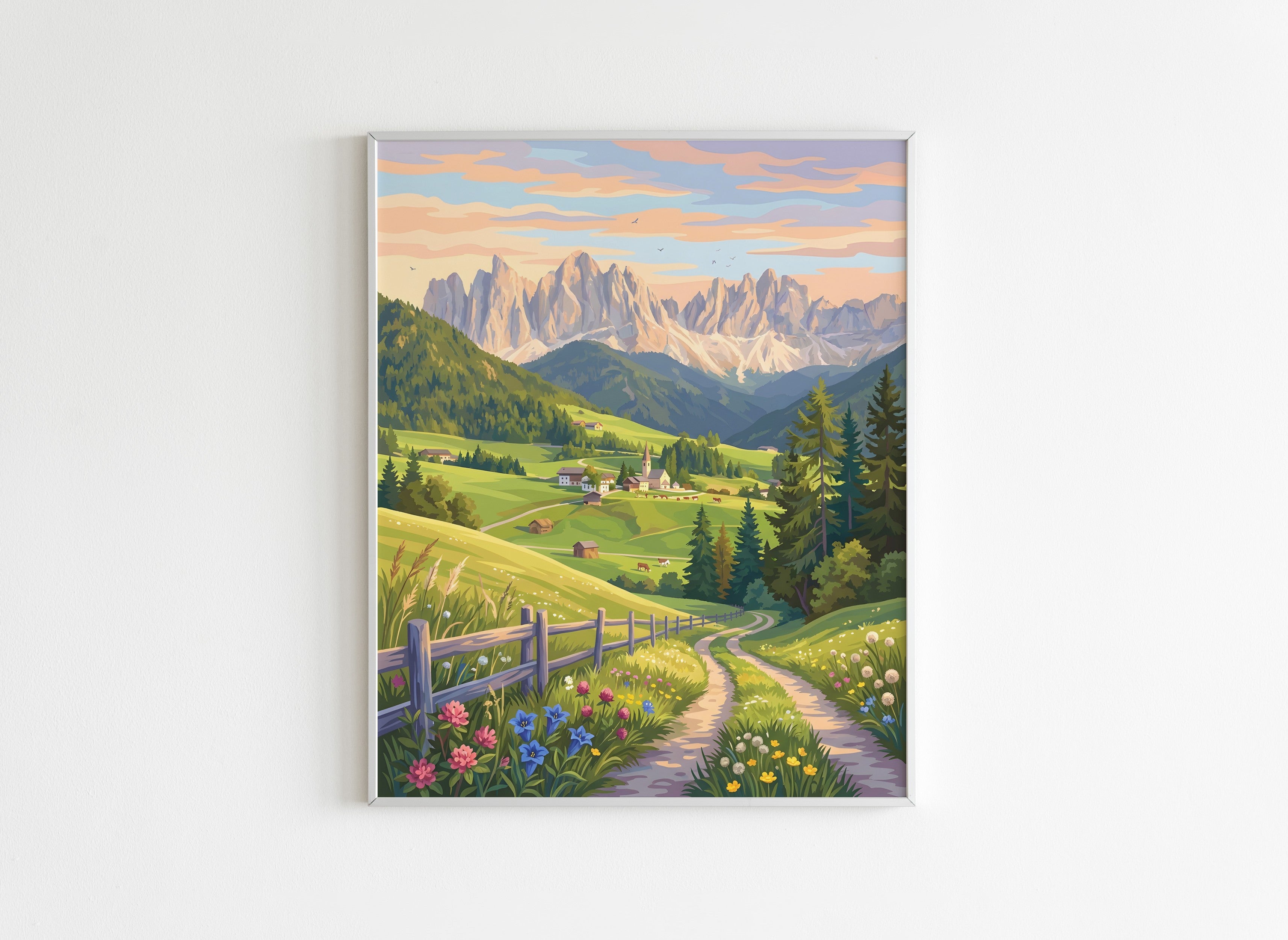 Peinture par Numéros Nature - Val di Funes - Après