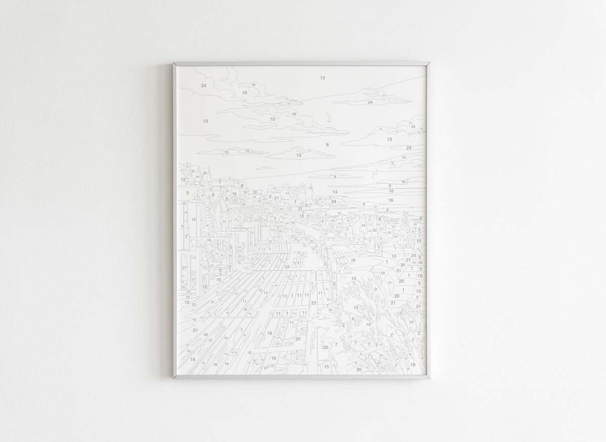 Peinture par Numéros Villes - Promenade à Deauville - Avant