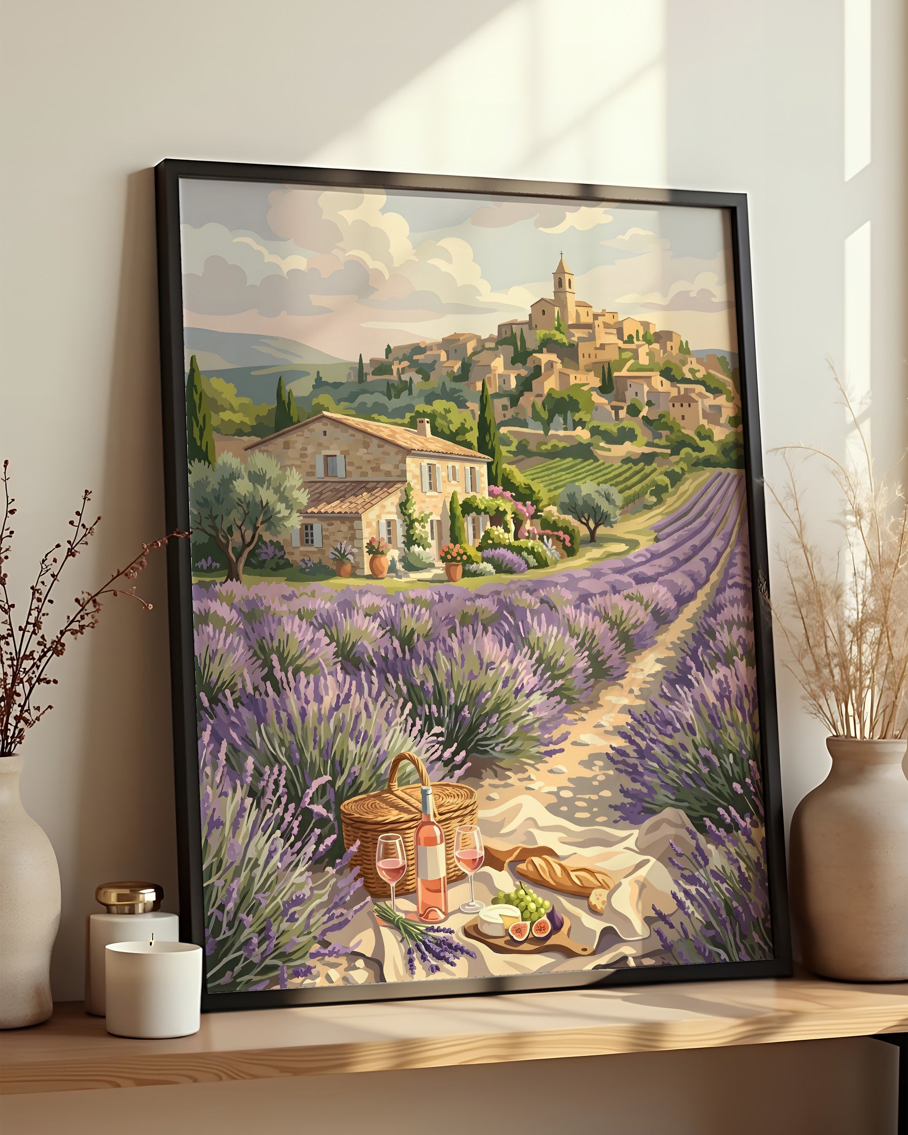 Résultat encadré - Peinture par Numéros - Pique Nique Provençal